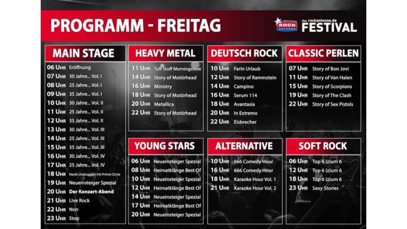 Programm Freitag