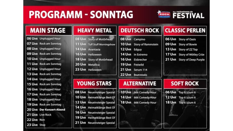 Programm Sonntag 