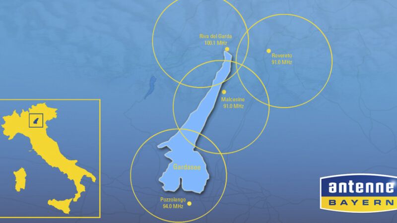 ANTENNE BAYERN sendet wieder am Gardasee