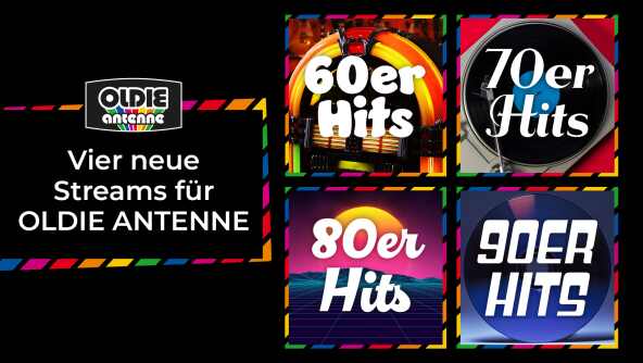 Vier neue Streams für OLDIE ANTENNE 
