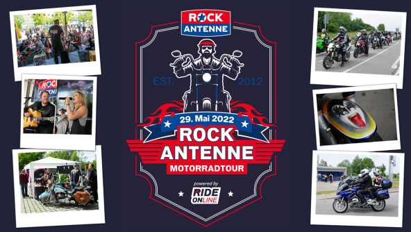 Die ROCK ANTENNE Motorradtour: Die Biker-Community schwingt sich am 29. Mai 2022 wieder aufs Bike